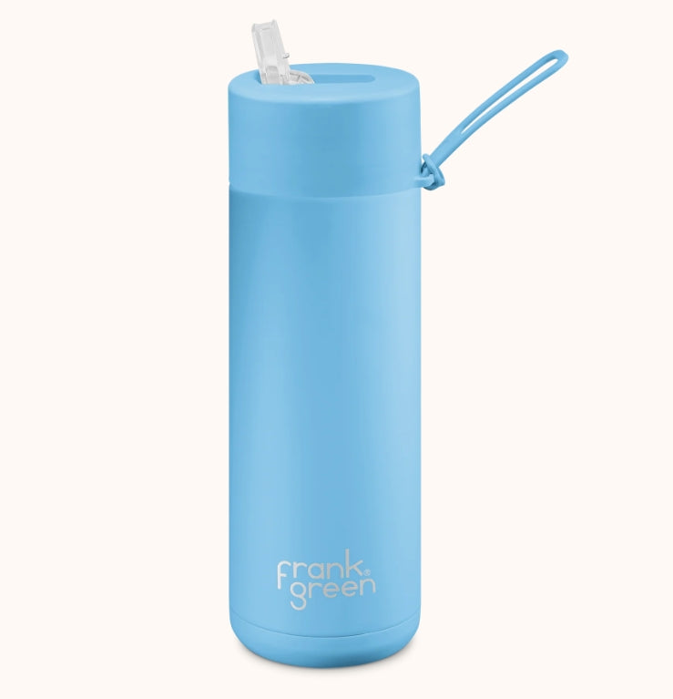 Frank Green - 595ml ceramic drink bottle with straw lid”