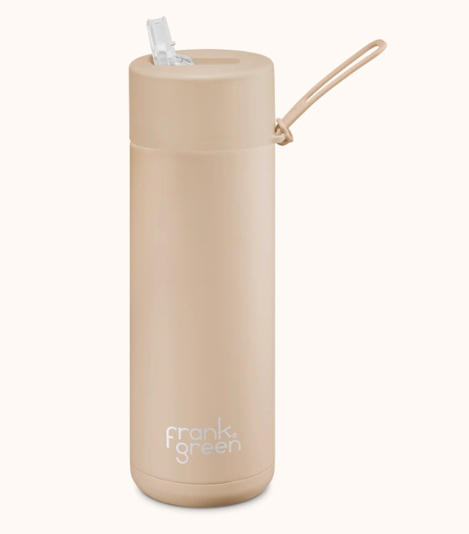 Frank Green - 595ml ceramic drink bottle with straw lid”