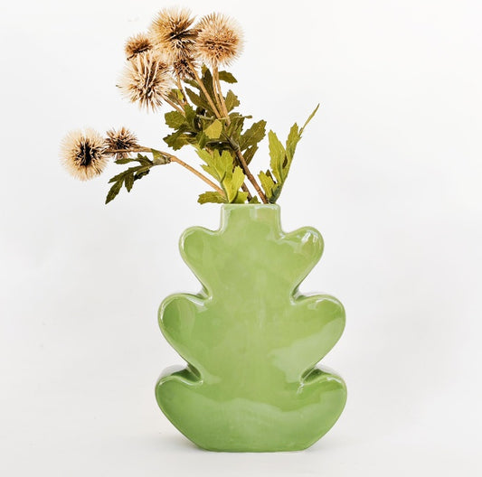 Alice Leaf Vase Green 18cm
