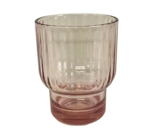 Pink Ribbed Acrylic Tumbler