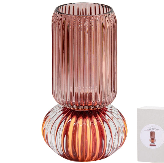 Zinette Glass LED Hurricane Lantern