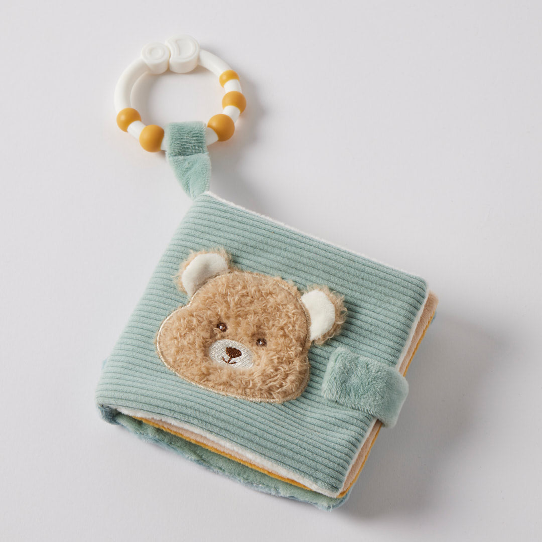 Teddy Bear Activity Fabric Book - Blue