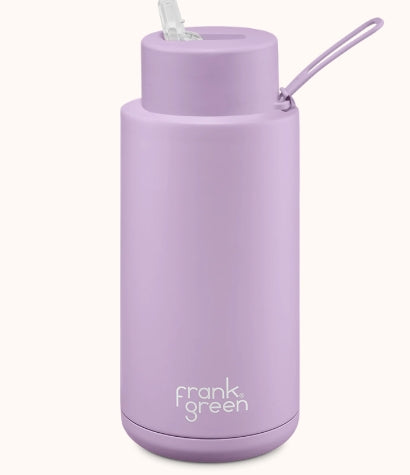 Frank Green - 1 litre ceramic drink bottle with straw lid