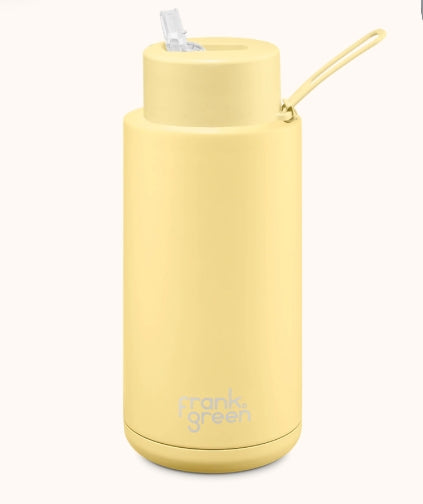 Frank Green - 1 litre ceramic drink bottle with straw lid