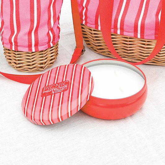 Picnic Protector - Citronella (Red & Pink Stripe)_