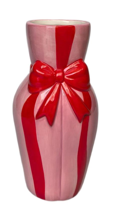 Bow Vase Red 20cm