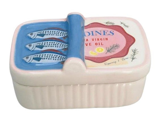 Sardine Trinket Box Blue 12cm