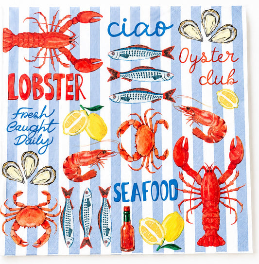Sea Vita Napkins Blue 33x33cm S/20