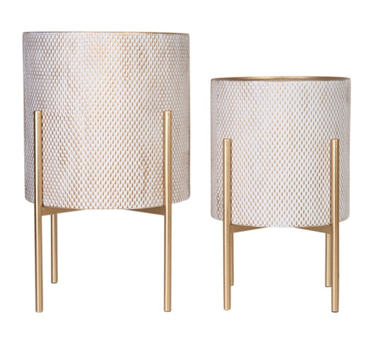 Pressed Metal Planter - 2 sizes (Tuscon)