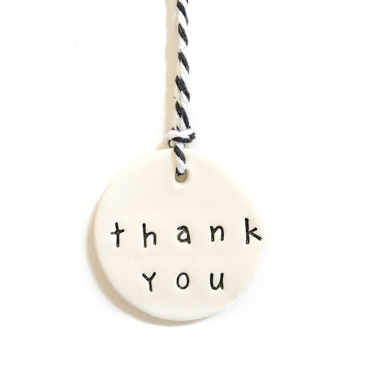 Ceramic Gift Tag - Thank You