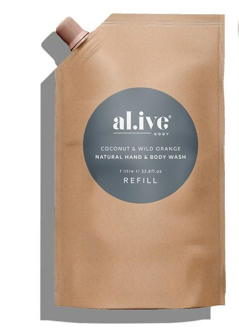 Coconut & Wild Orange Wash Refill Pack (1ltr)