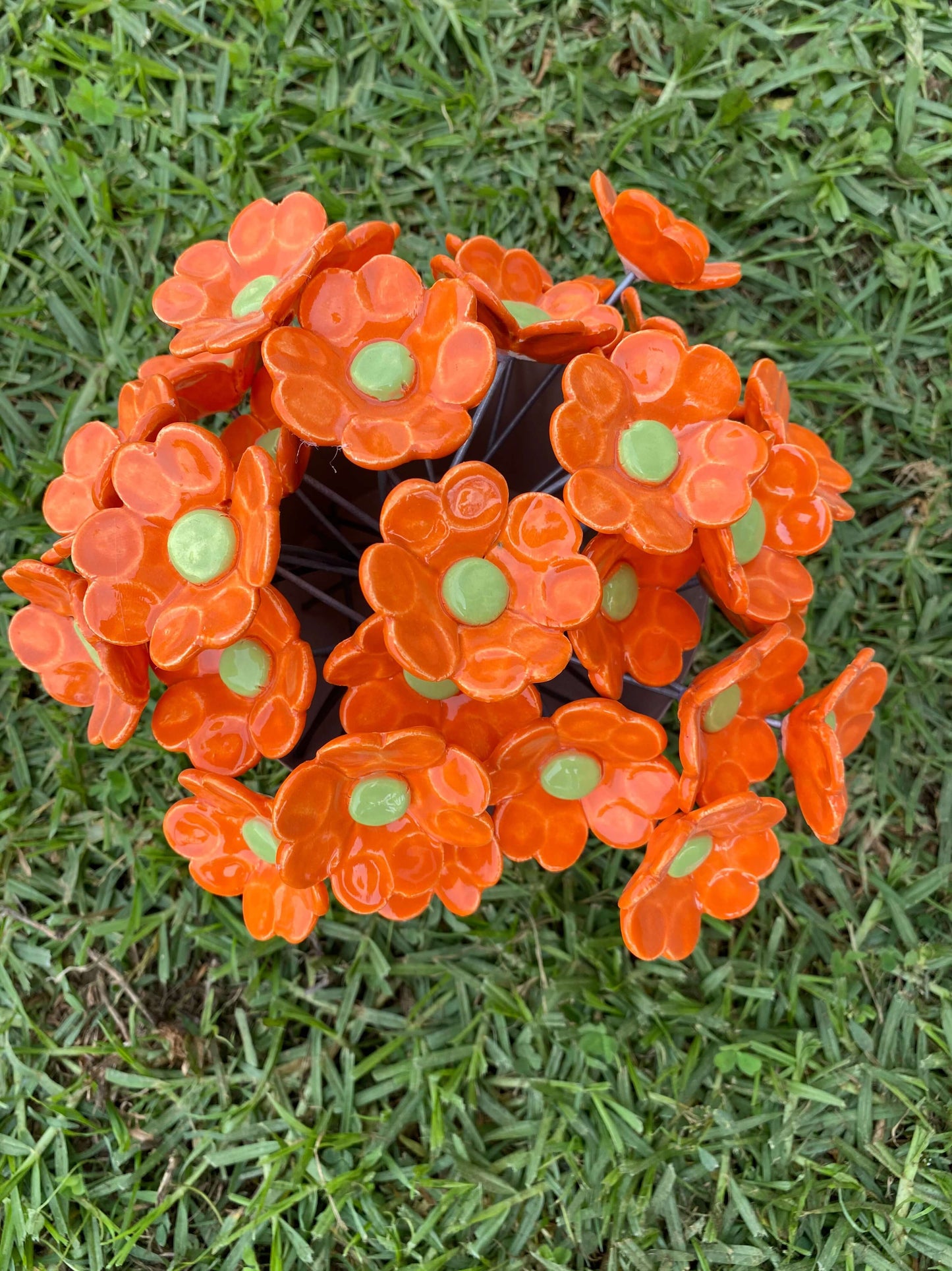 Ceramic Flowers - Mini (Orange)