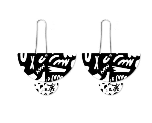 Michael Black Statement Long Drop Earrings