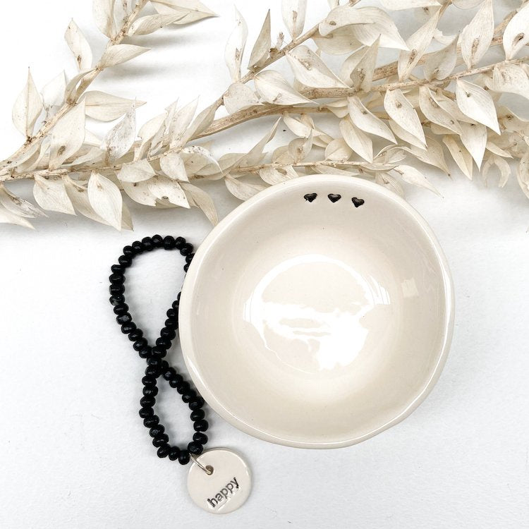 Ceramic Bowl - 3 hearts