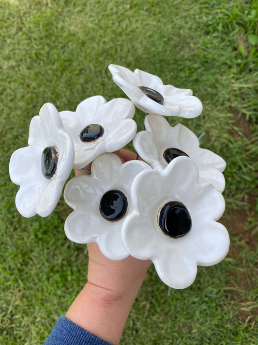 Ceramic Flowers - White