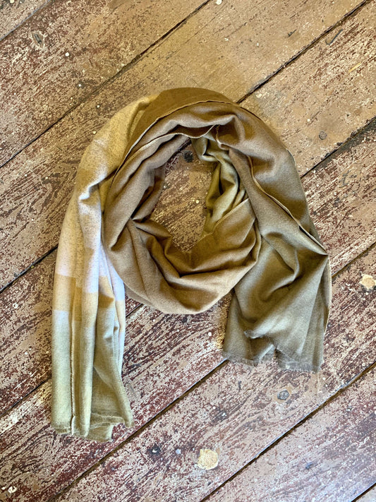 Scarf - Winter (Earthy block pattern)