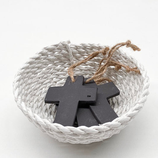 Ceramic mini cross - tag