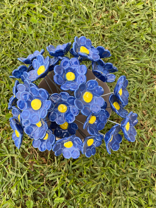 Ceramic Flowers - Mini (Blue)