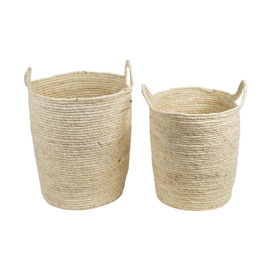 Pam Cornhusk Sand Tapered Basket - 2 sizes