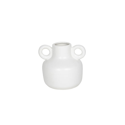 Kaniva Porcelain White Double Handled Vase (Short)