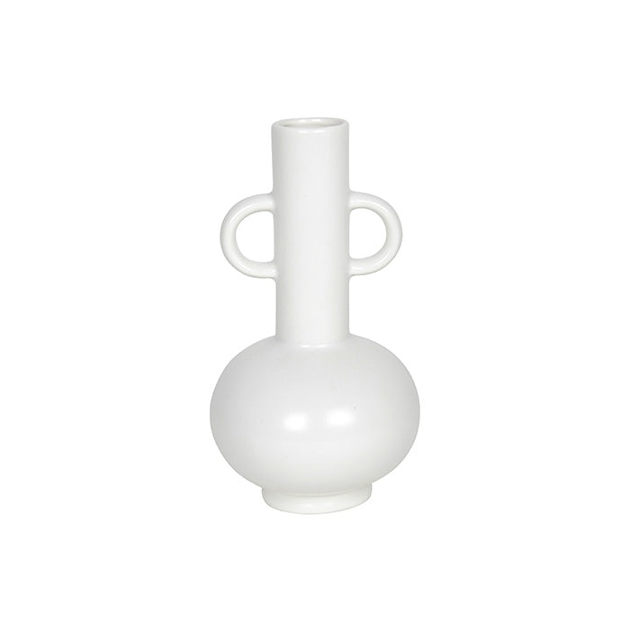 Kaniva Porcelain White Double Handled Vase (Tall)
