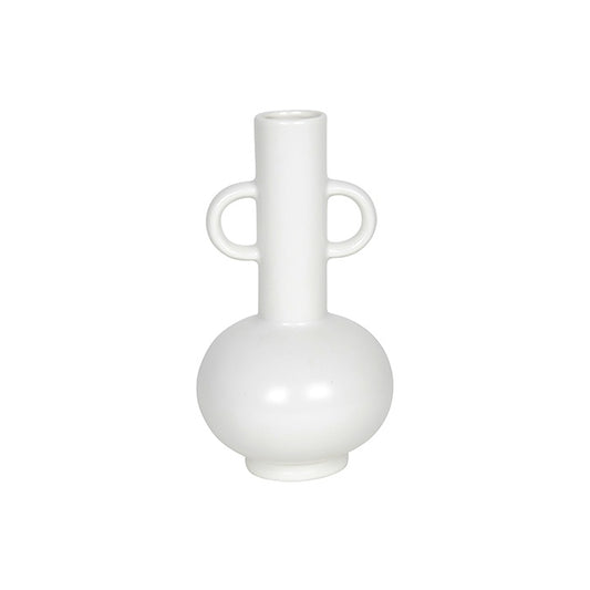 Kaniva Porcelain White Double Handled Vase (Tall)