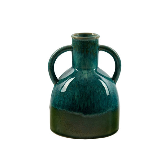 Reko Porcelain Lake Blue Double Handled Vase