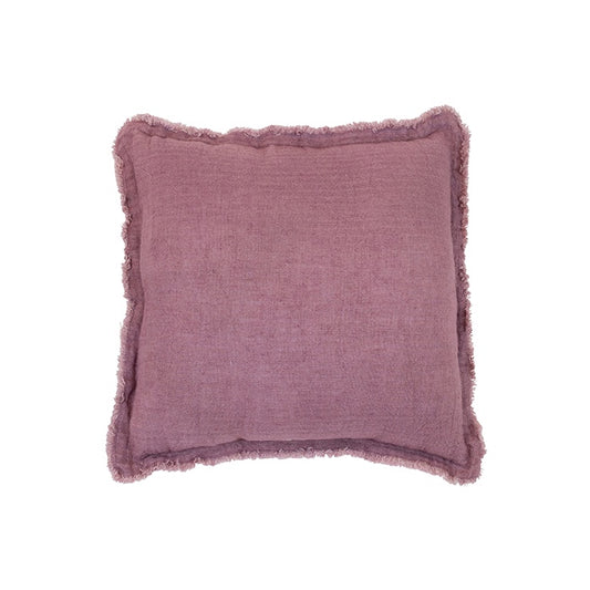 Bless Linen Cushion - Plum