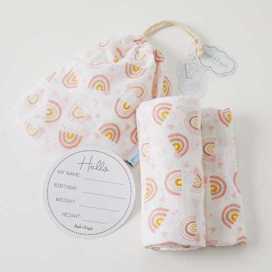 Muslin Wrap & Arrival Card (4 designs)