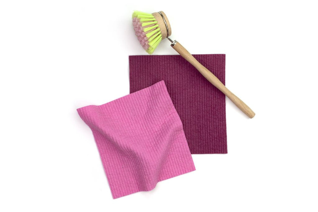 Organic Dyed Sponge Cloth Set - 2 pk