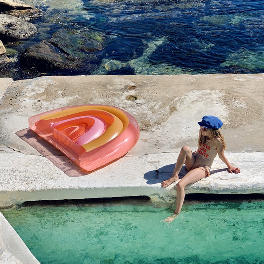 Float Away Lie On - Rainbow Peach Pink