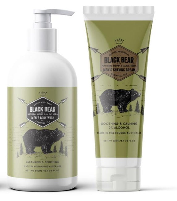 Black Bear Hemp Oil & Aloe Vera Shaving Cream