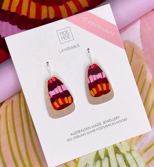 Kirsten Katz Blossom Layered Summit Drop Earrings
