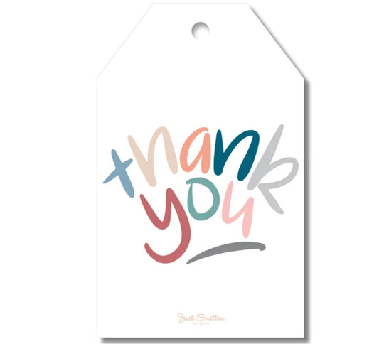 Gift Tag - Colourful Thank you