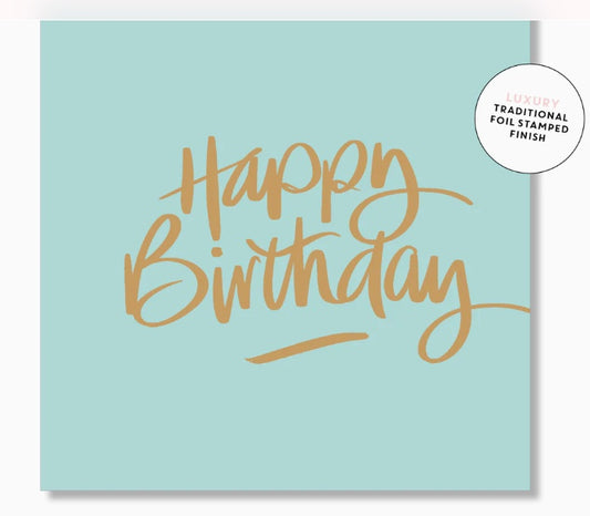 Card - Birthday Script (Minty)