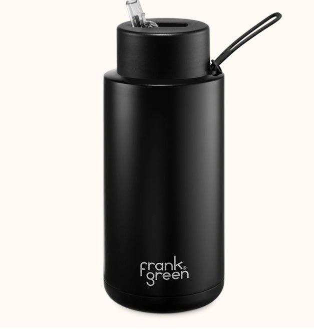 Frank Green - 1 litre ceramic drink bottle with straw lid