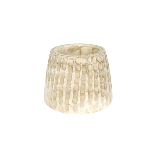 Dora Timber Natural Checkered Planter (Med)