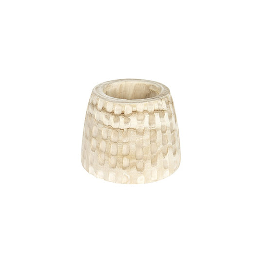 Dora Timber Natural Checkered Planter (Sml)