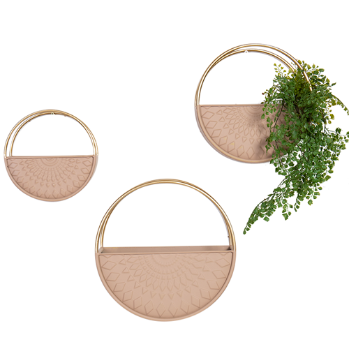 Pressed Metal Wall Planter - Musk (3 sizes)