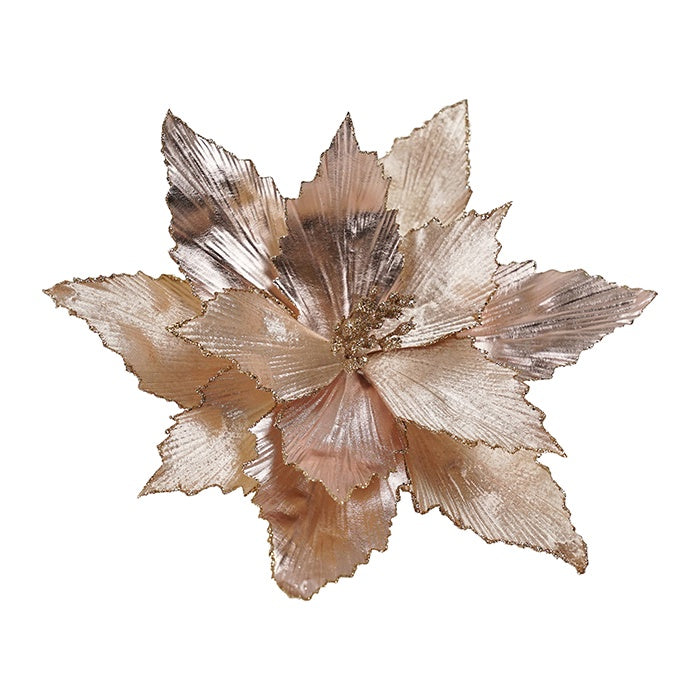 Fabric Clip on Poinsettia (Dusky Pink)