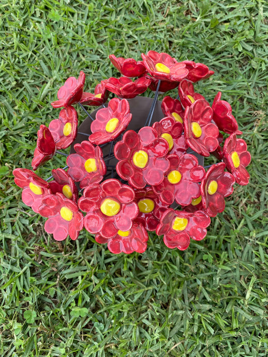 Ceramic Flowers - Mini (Red)