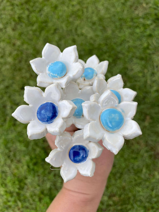 Ceramic Flowers - Petite (White)
