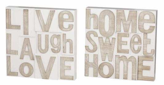 Home & Love Wall Plaque 2 Asst Designs