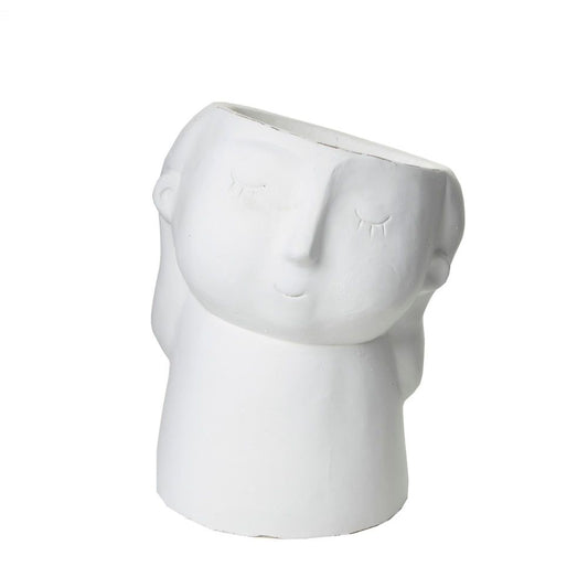 Face Statue Small White