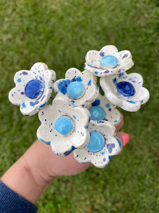 Ceramic Flowers - Petite (Speckled)
