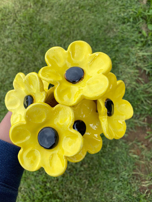 Ceramic Flowers - Yellow