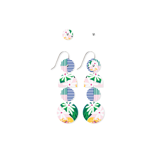 Morgan Jamieson Stacked Quad Drop Earrings