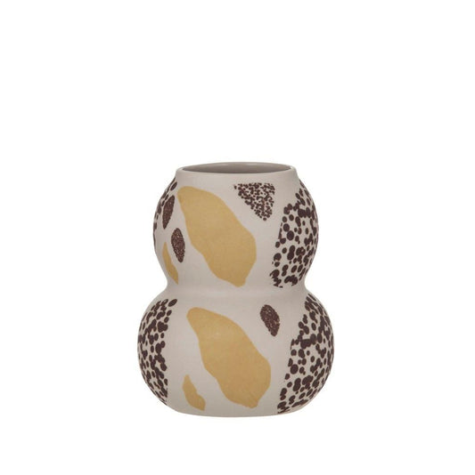 Niko Vase - Beige/Mustard